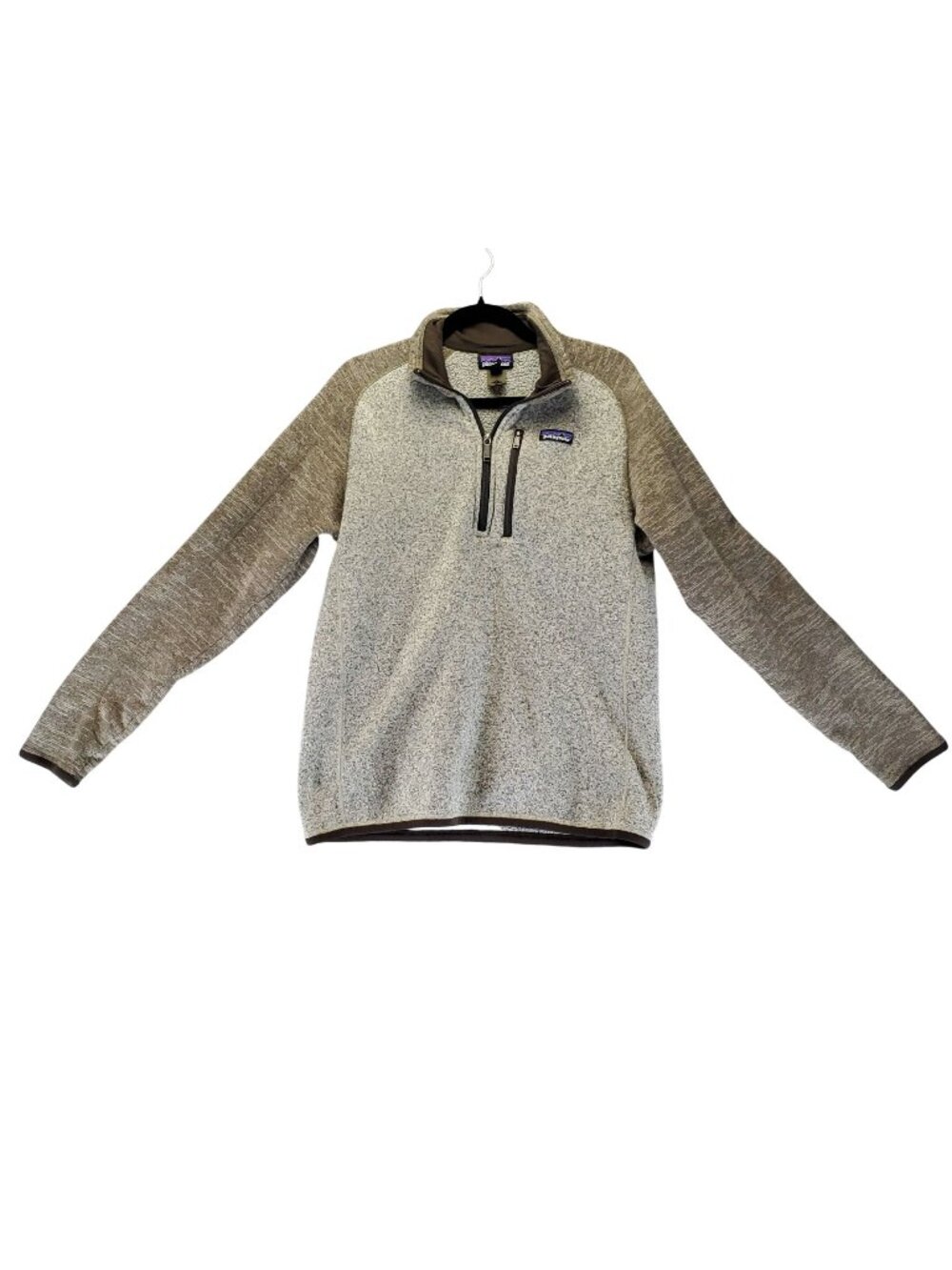 Patagonia Sweater Mens Medium Brown Performance Quarter-Zip Better Sweater